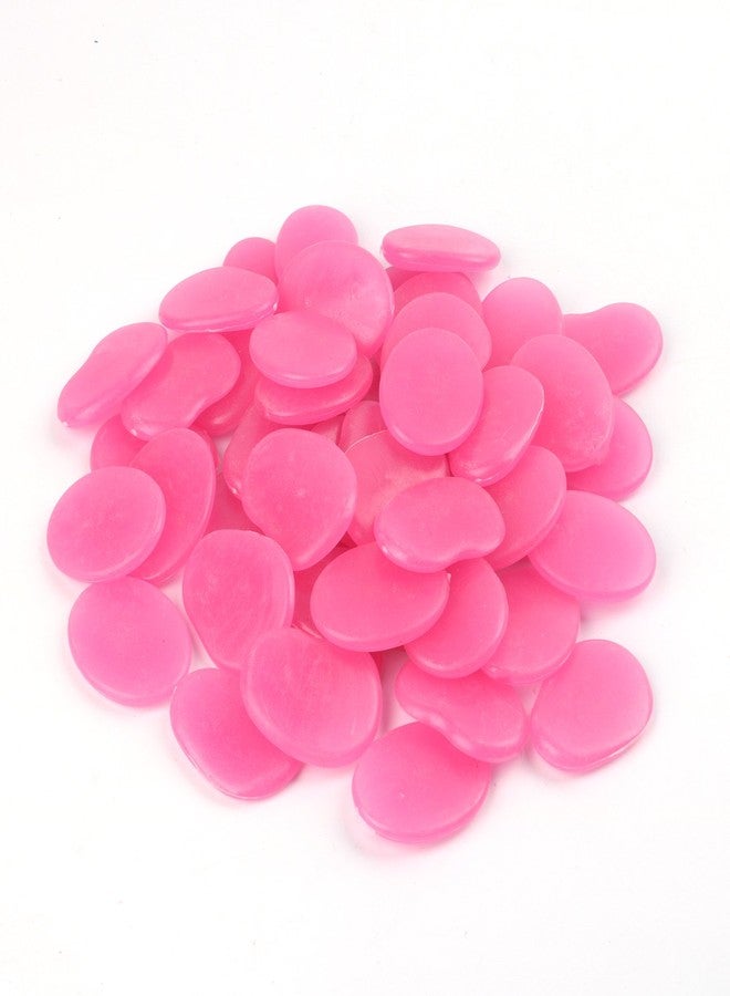Shiny Stone Glow in the Dark Pebbles, Glow Pebbles Gravel Rocks Stones,Glow in The Dark Gravel Pebbles for Fish Tank Aquarium Walkway Garden Gifts Decoration (Flake Shape, 44pcs,315g/11.11oz/0.69lb) (Rose) - Image 5